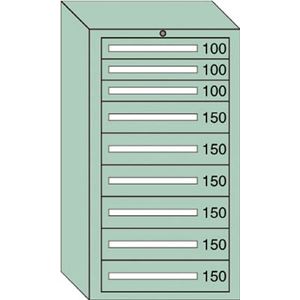 OS 中量キャビネット7型 最大積載量1200kg 引出し3×6段 71207