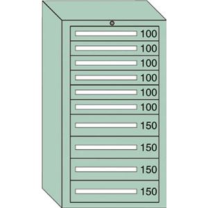 OS 中量キャビネット7型 最大積載量1200kg 引出し6×4段 71212