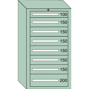 OS 中量キャビネット7型 最大積載量1200kg 引出し1×6×1段 71219