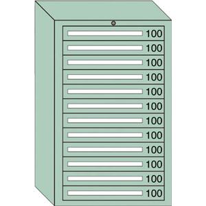 OS 重量キャビネットDX型 最大積載量1500kg 引出し12段 DX1201