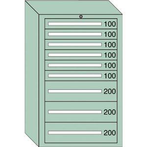 OS 重量キャビネットDX型 最大積載量1500kg 引出し6×3段 DX1213