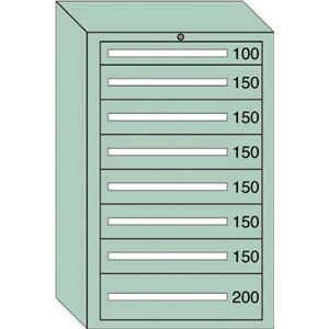 OS 重量キャビネットDX型 最大積載量1500kg 引出し1×6×1段 DX1219