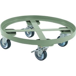 TRUSCO 円形台車 全周ガイド型 荷重500kg 台寸Φ610 S付 RC500S