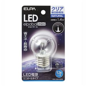 ELPA(エルパ) LED装飾電球 ミニボール球形 E26 G40 クリア昼白色 LDG1CN-G-G255