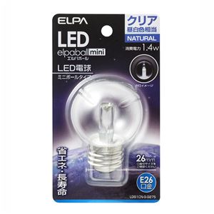 ELPA(エルパ) LED装飾電球 ミニボール球形 E26 G50 クリア昼白色 LDG1CN-G-G275