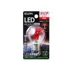 ELPA(エルパ) LED装飾電球 S形ミニ球形 E17 クリアレッド LDA1CR-G-E17-G457