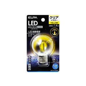 ELPA(エルパ) LED装飾電球 ミニボール球形 E26 G50 クリアイエロー LDG1CY-G-G274