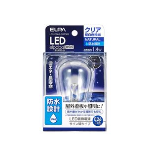 ELPA(エルパ) 防水型LED装飾電球 サイン球形 E26 クリア昼白色 LDS1CN-G-GWP905