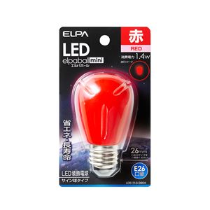 ELPA(エルパ) LED装飾電球 サイン球形 E26 レッド LDS1R-G-G904