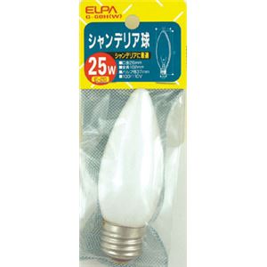 （まとめ買い） ELPA シャンデリア球 電球 25W E26 ホワイト Gー60H（W） 【×30セット】