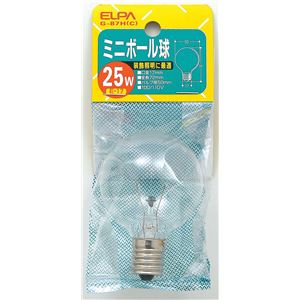 （業務用セット） ELPA ミニボール球 電球 25W E17 G50 クリア G-87H（C） 【×25セット】 - 拡大画像