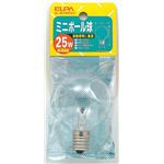 （まとめ買い） ELPA ミニボール球 電球 25W E17 G50 クリア G-87H（C） 【×25セット】