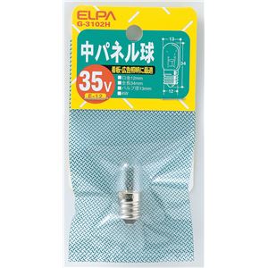 （まとめ買い） ELPA 中パネル球 電球 35V E12 クリア G-3102H 【×30セット】