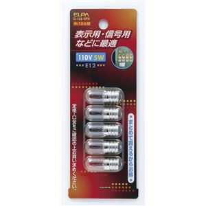 （まとめ買い） ELPA 中パネル球 電球 5W E12 クリア 5個入 G-122-5PH 5個【×10セット】