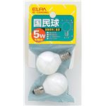 （まとめ買い） ELPA 国民球 電球 5W E12 ホワイト G-12H（W） 2個 【×30セット】