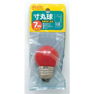 （まとめ買い） ELPA 寸丸球 電球 7W E26 レッド G-13H（R） 【×30セット】