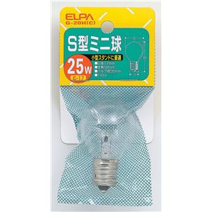 （業務用セット） ELPA S型ミニ球 電球 25W E17 クリア G-20H（C） 【×30セット】 - 拡大画像