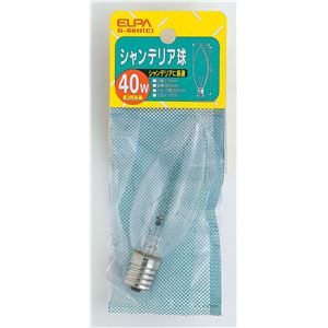 （業務用セット） ELPA カラーシャンデリア球 電球 40W E17 クリア G-66H（C） 【×20セット】 - 拡大画像