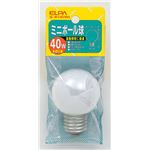 （まとめ買い） ELPA ミニボール球 電球 40W E26 G50 ホワイト G-81H（W） 【×25セット】