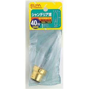 （まとめ買い） ELPA シャンデリア球 電球 40W B22D クリア G-705H（C） 【×10セット】