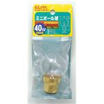 （まとめ買い） ELPA ミニボール球 電球 40W B22D G40 クリア G-8014H（C） 【×10セット】