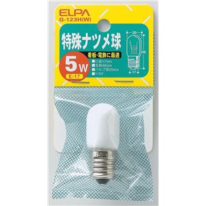（業務用セット） ELPA 特殊ナツメ球 電球 5W E17 ホワイト G-123H（W） 【×30セット】 - 拡大画像