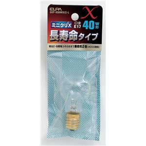 （まとめ買い） ELPA 長寿命 節電ミニクリプトン球 電球 ミニクリX 40W形 E17 クリア GKP-1036WX（C）-L 【×10セット】