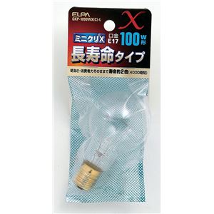 （まとめ買い） ELPA 長寿命 節電ミニクリプトン球 電球 ミニクリX 100W形 E17 クリア GKP-1090WX（C）-L 【×10セット】