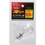 （まとめ買い） ELPA ミニクリプトン球 電球 60W形 E17 クリア GKP-L54H（C） 【×10セット】