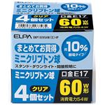 （まとめ買い） ELPA ミニクリプトン球 電球 54W E17 クリア 4個入 EKP100V54W（C）4P 【×5セット】