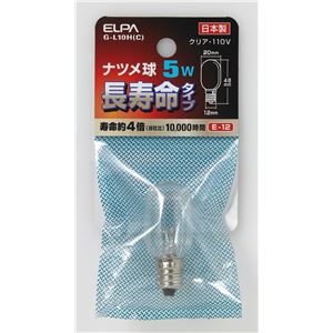 (業務用セット) ELPA 長寿命ナツメ球 電球 5W E12 クリア G-L10H(C) 【×20セット】 商品画像