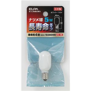 (業務用セット) ELPA 長寿命ナツメ球 電球 5W E12 ホワイト G-L10B(W) 【×20セット】 商品画像