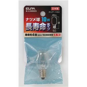 (業務用セット) ELPA 長寿命ナツメ球 電球 10W E12 クリア G-L14H(C) 【×20セット】 商品画像