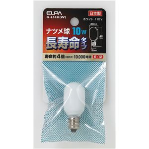 （まとめ買い） ELPA 長寿命ナツメ球 電球 10W E12 ホワイト G-L14H（W） 【×30セット】