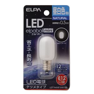 (業務用セット) ELPA LEDナツメ球 電球 E12 昼白色 LDT1N-G-E12-G100 【×10セット】 商品画像