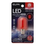 （まとめ買い） ELPA LEDナツメ球 電球 E12 レッド LDT1R-G-E12-G104 【×20セット】