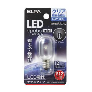 (業務用セット) ELPA LEDナツメ球 電球 E12 クリア昼白色 LDT1CN-G-E12-G105 【×10セット】 商品画像