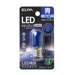 （まとめ買い） ELPA LEDナツメ球 電球 E17 ブルー LDT1B-G-E17-G112 【×20セット】