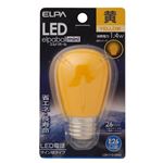 （業務用セット） ELPA LED装飾電球 サイン球形 E26 イエロー LDS1Y-G-G903 【×5セット】
