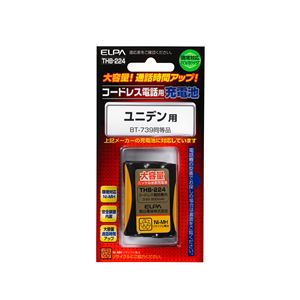 （まとめ買い） ELPA コードレス電話・子機用バッテリー 大容量 THB-224 【×2セット】