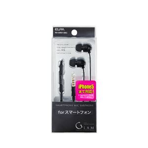 （まとめ買い） ELPA カナル型ヘッドフォン ブラック マイク付 RD-SM01（BK） 【×10セット】