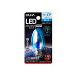 （まとめ買い） ELPA LED装飾電球 ローソク球形 E12 クリアブルー LDC1CB-G-E12-G308 【×10セット】