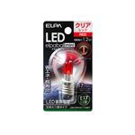 （業務用セット） ELPA LED装飾電球 S形ミニ球形 E17 クリアレッド LDA1CR-G-E17-G457 【×5セット】