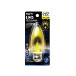 （業務用セット） ELPA LED装飾電球 シャンデリア球形 E26 クリアイエロー LDC1CY-G-G340 【×5セット】