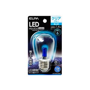 （業務用セット） ELPA LED装飾電球 サイン球形 E26 クリアブルー LDS1CB-G-G908 【×5セット】