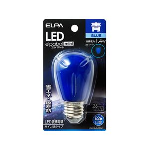 （まとめ買い） ELPA LED装飾電球 サイン球形 E26 ブルー LDS1B-G-G902 【×5セット】