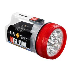 （まとめ買い） ELPA ライフギア LED強力ライト 単3形4本 レッド DOP-LG500R 【×2セット】