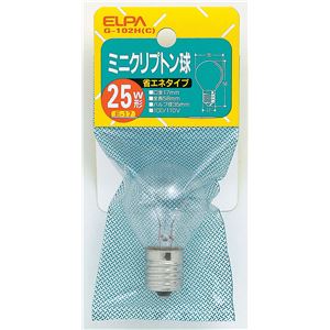 （まとめ買い） ELPA ミニクリプトン球 電球 25W形 E17 クリア G-102H（C） 【×30セット】