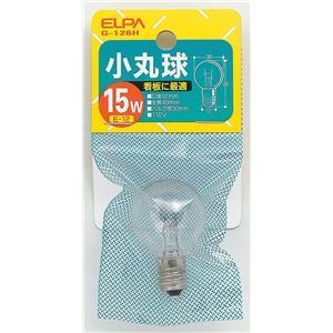 （まとめ買い） ELPA 小丸球 電球 15W E12 クリア G-126H 【×30セット】