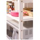 冷蔵庫ラック 木製 棚板(10段階高さ調整可)/アジャスター付き 白(ホワイト)  - 縮小画像4